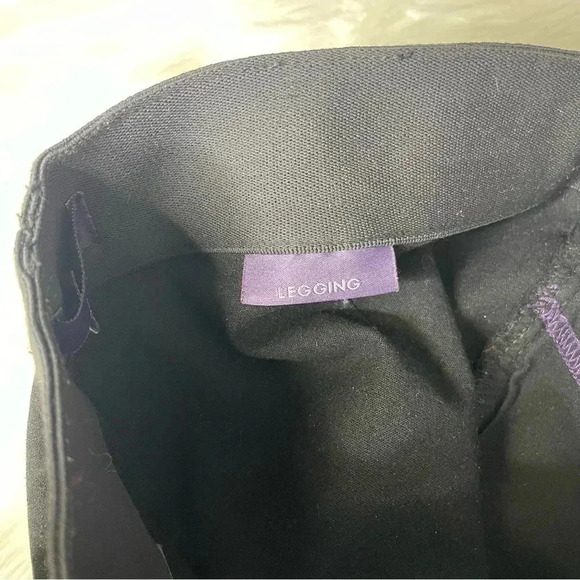 NYDJ Marca Slimming Coated Leggings Black Size 8 Pull On - Picture 4 of 9
